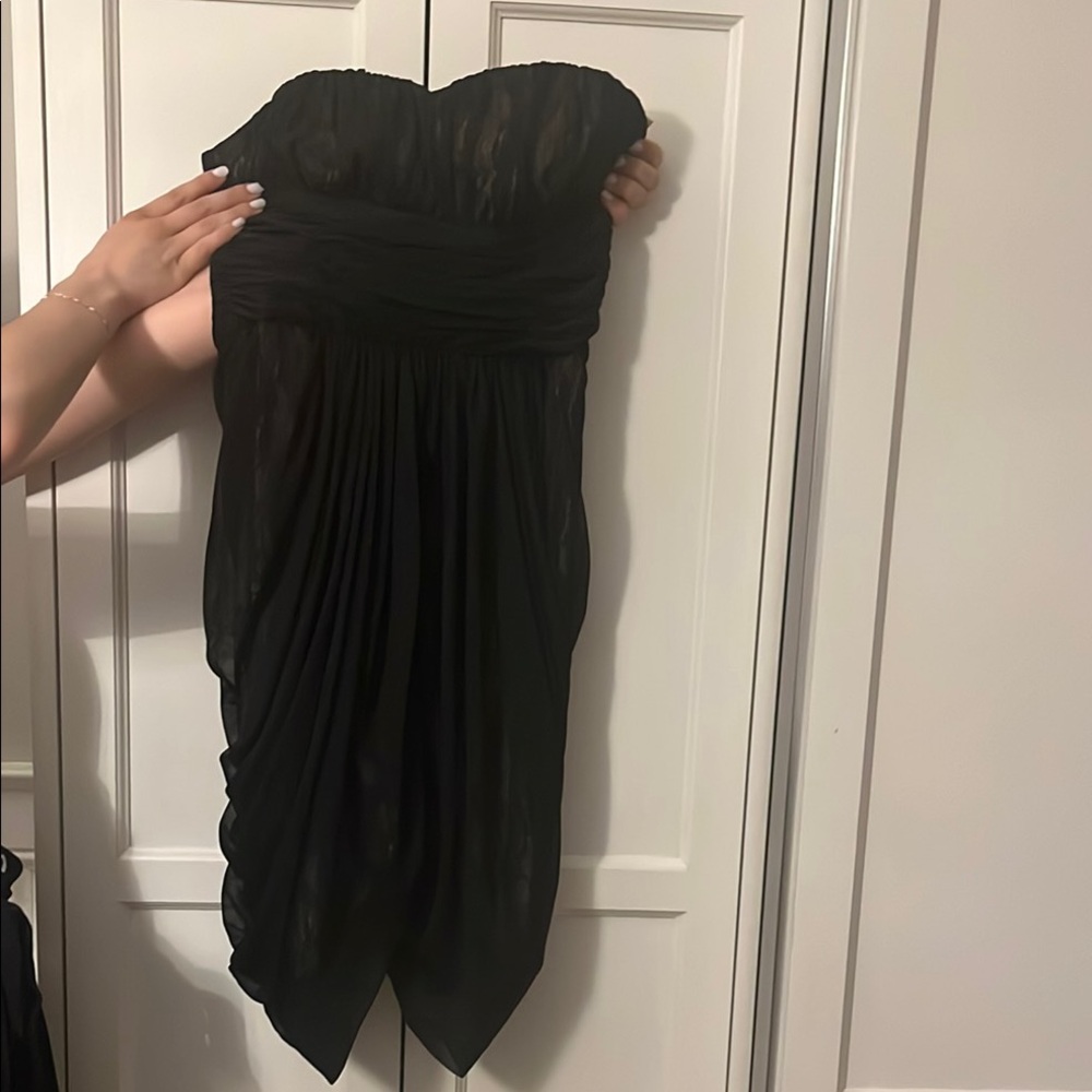 Elegant Black Strapless Dress